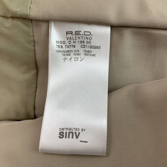 Red Valentino Size 8 US Crop Jacket Shrug 1/2 Sleeve Khaki Beige Button Up 42 - Picture 5 of 7
